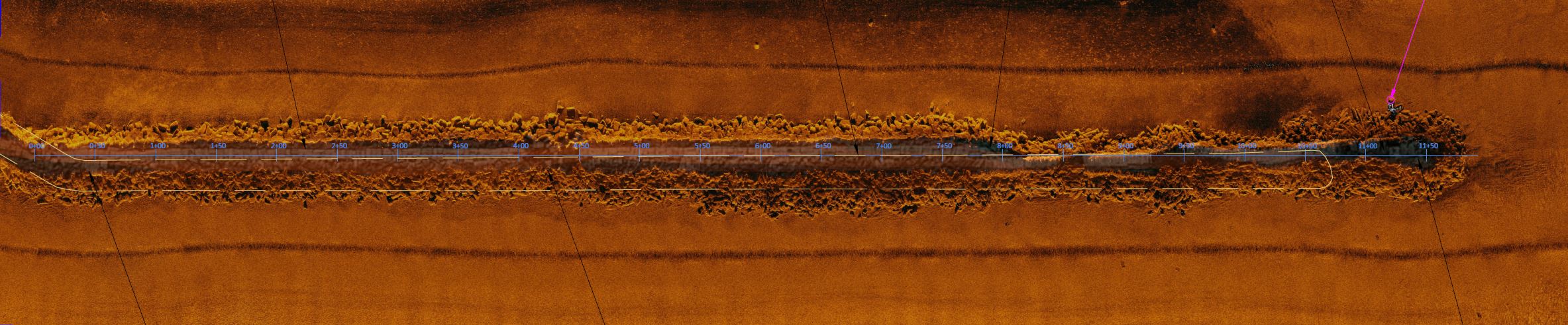 HYANNIS BREAKWATER SIDE SCAN Closeup image