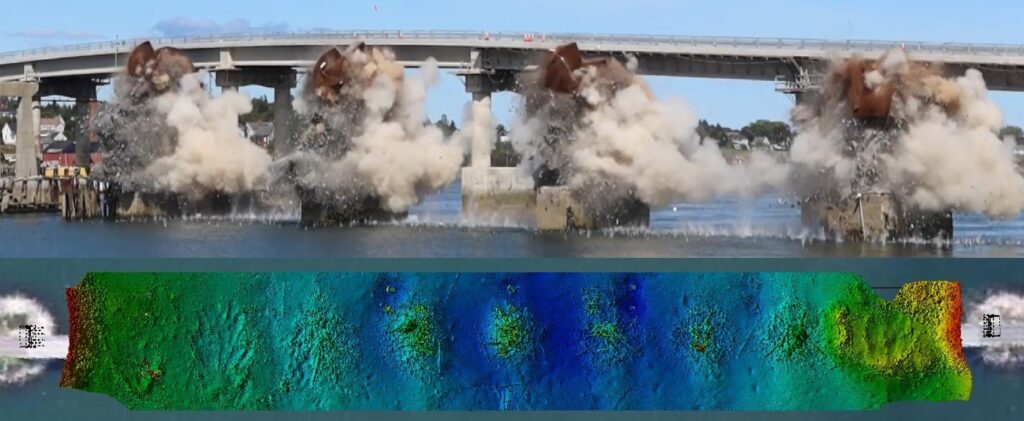 MEDOT Bridge Construction multibeam bathymetric surveys